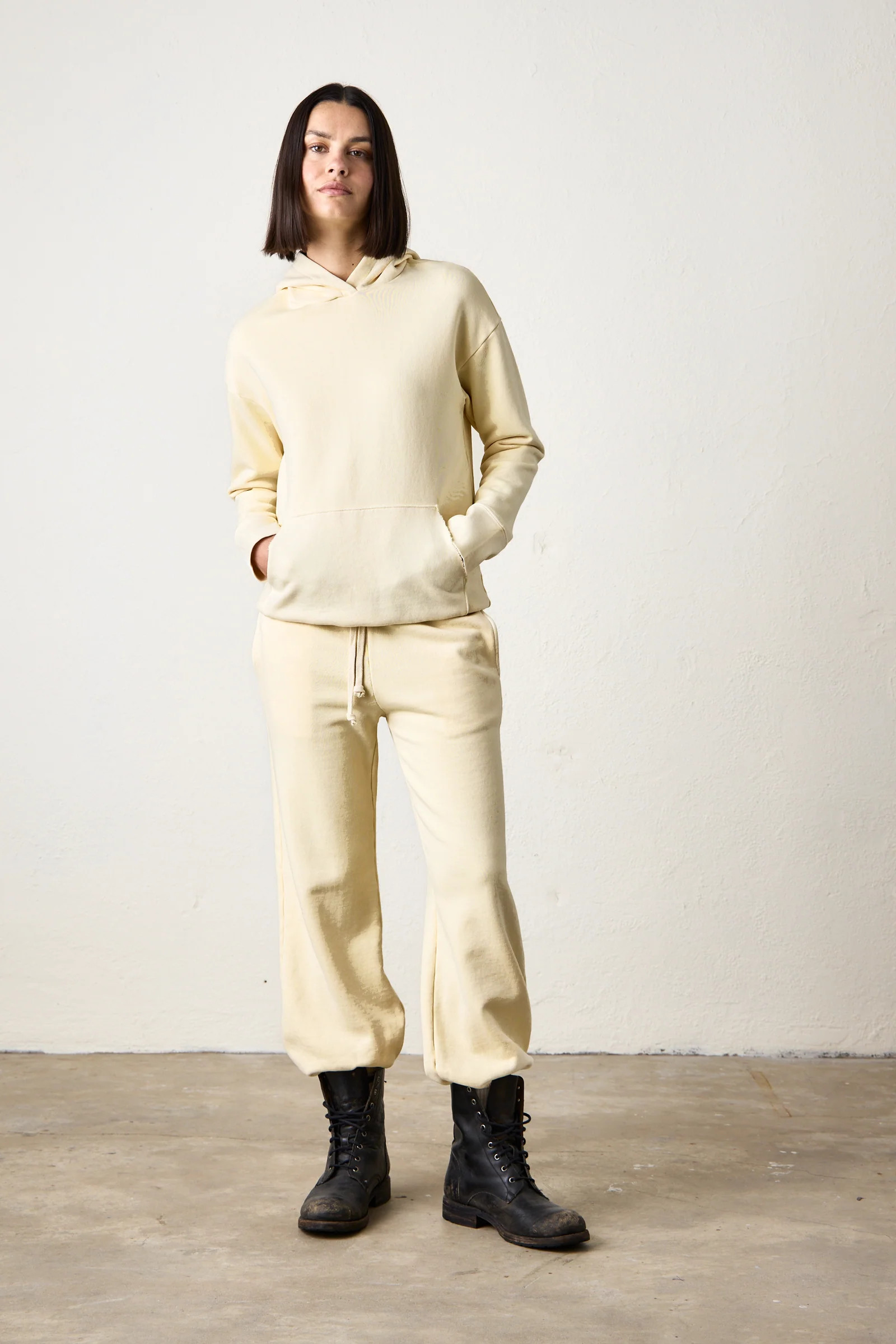 ELLIS RELAXED PULL OVER HOODY LEMONADE | NSF Clothing