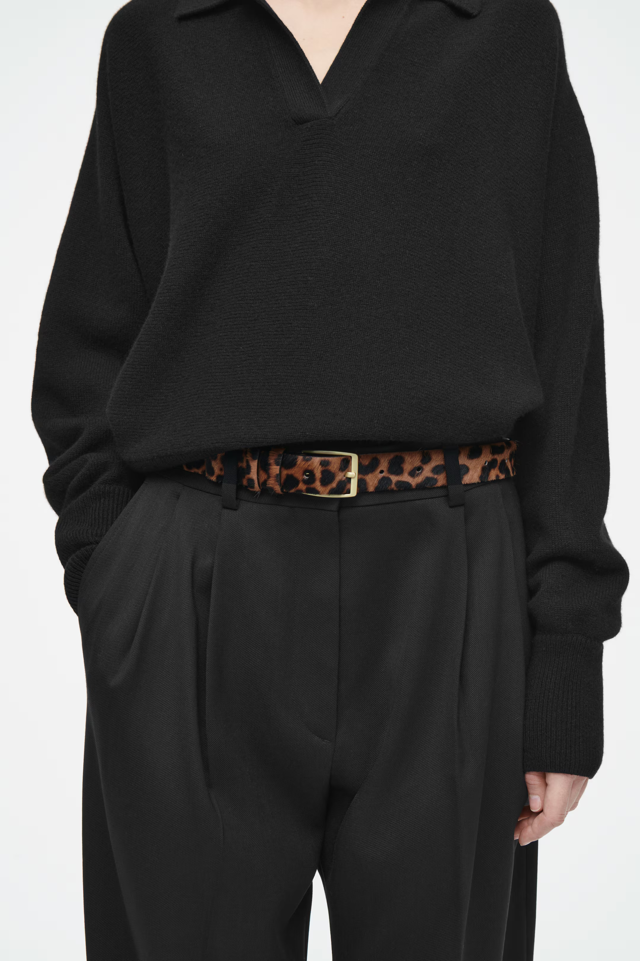 LEOPARD-PRINT PONY HAIR BELT | H&M (UK, MY, IN, SG, PH, TW, HK)