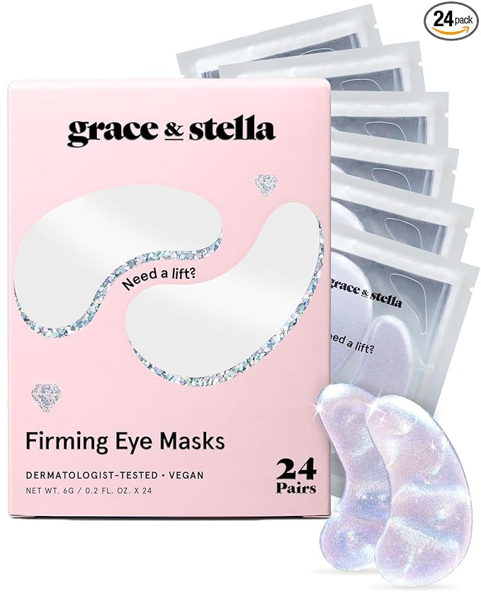 grace & stella Peptide Under Eye Patches with Niacinamide & Rice Extract - Firming Eye Masks for ... | Amazon (US)