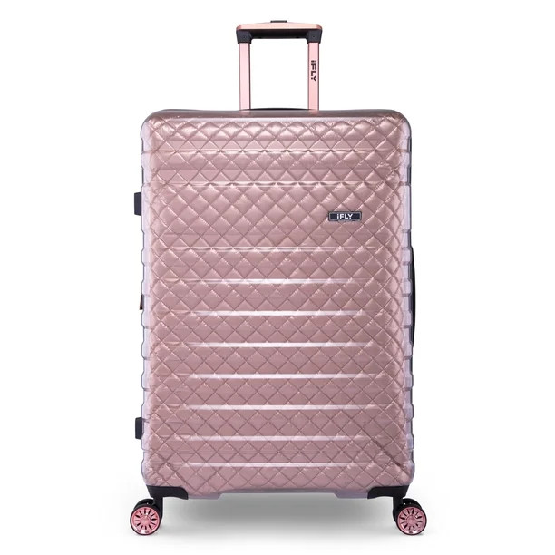 IFLY Hardside Spectre Versus Clear Luggage 28" Checked Luggage, Rose Gold | Walmart (US)