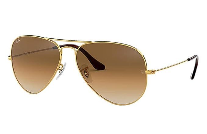 Authentic Ray-Ban Aviator RB 3025 001/51 62mm Gold / Brown Gradient Lenses Large | Amazon (US)