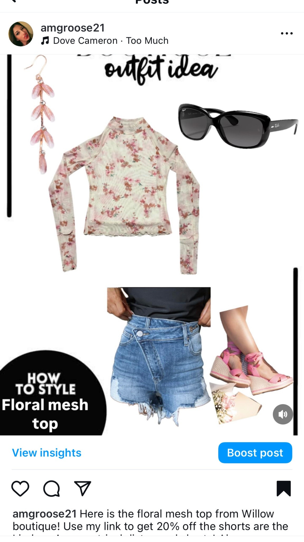 Head to Willow boutique for this cute floral mesh top which is perfect for spring! Also the wedges which are not linked you can find at NanaMacs.com. 

#LTKStyleTip
