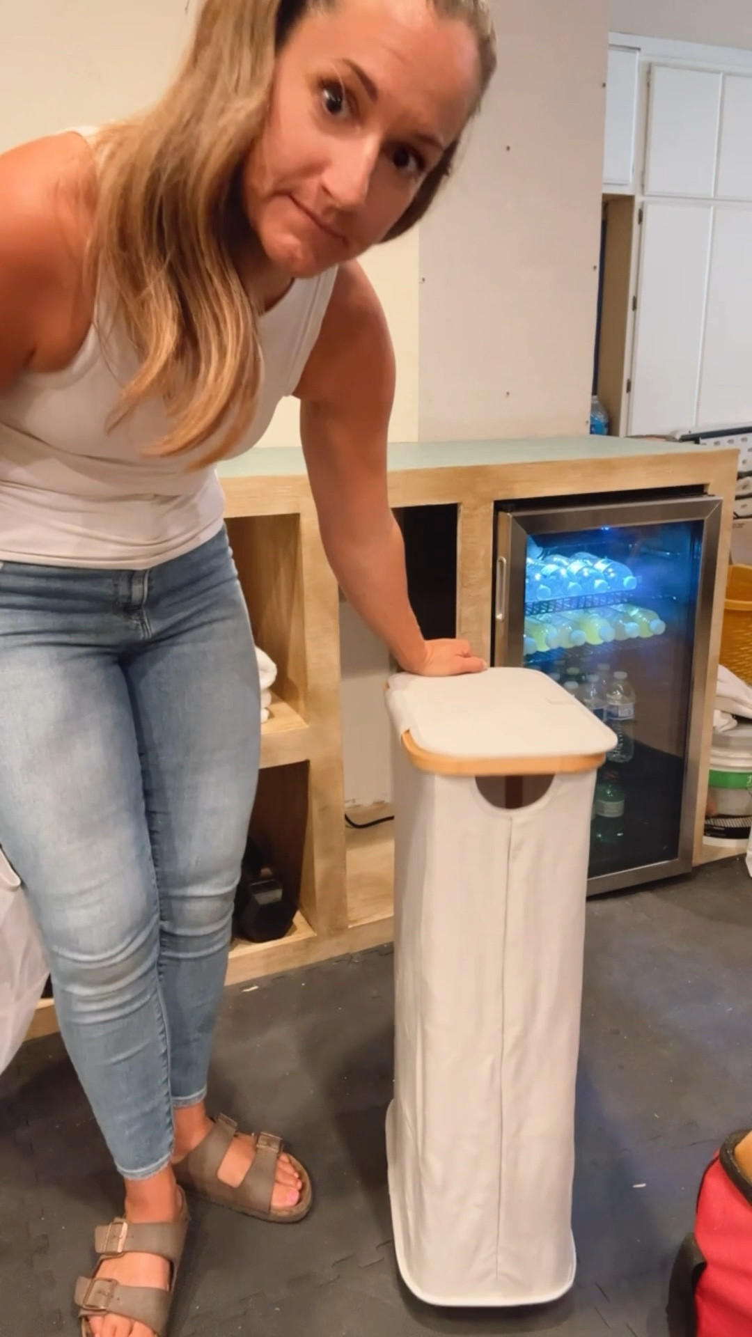 Collapsible laundry basket with net inner lining and lid. Lightweight, modern and compact!

#LTKhome #LTKFind #LTKfamily