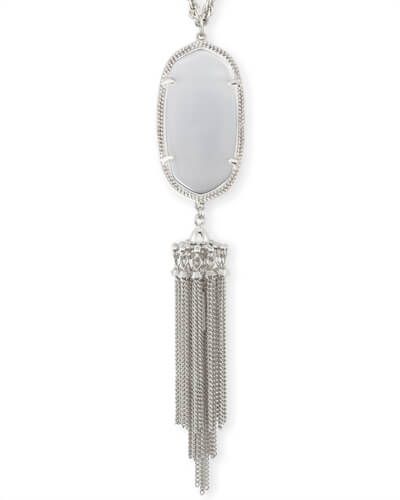 Rayne Silver Necklace in Slate | Kendra Scott