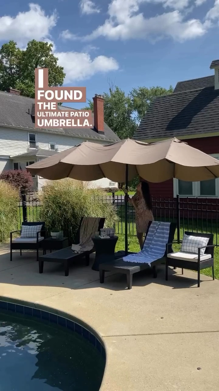I found the ultimate umbrella thanks to @purpleleafgarden! We chose the taupe color - it spans a whopping 15 feet, is sturdy, easy to assemble AND available on Amazon!

✨Use my 10% off code Maplehouse5 at checkout**

**This code CAN be combined with any other discounts currently available in the @purpleleafgarden Amazon store!

#LTKFallSale #LTKSaleAlert #LTKHome