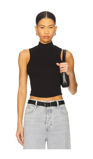 LNA Detra Mockneck Tank Top in Black. - size M | Revolve Clothing (Global)