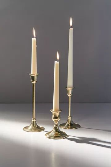 Elizabeth Antiqued Taper Candle Holder | Urban Outfitters (US and RoW)