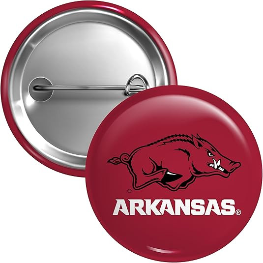 Arkansas Razorbacks Button Pin Officially Licensed Collegiate Product | Amazon (US)