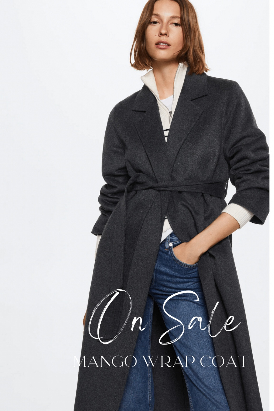 Gorgeous wrap coat on sale  in this charcoal color for $140, beautiful quality and fit, true to size. 

#LTKstyletip #LTKSeasonal #LTKsalealert