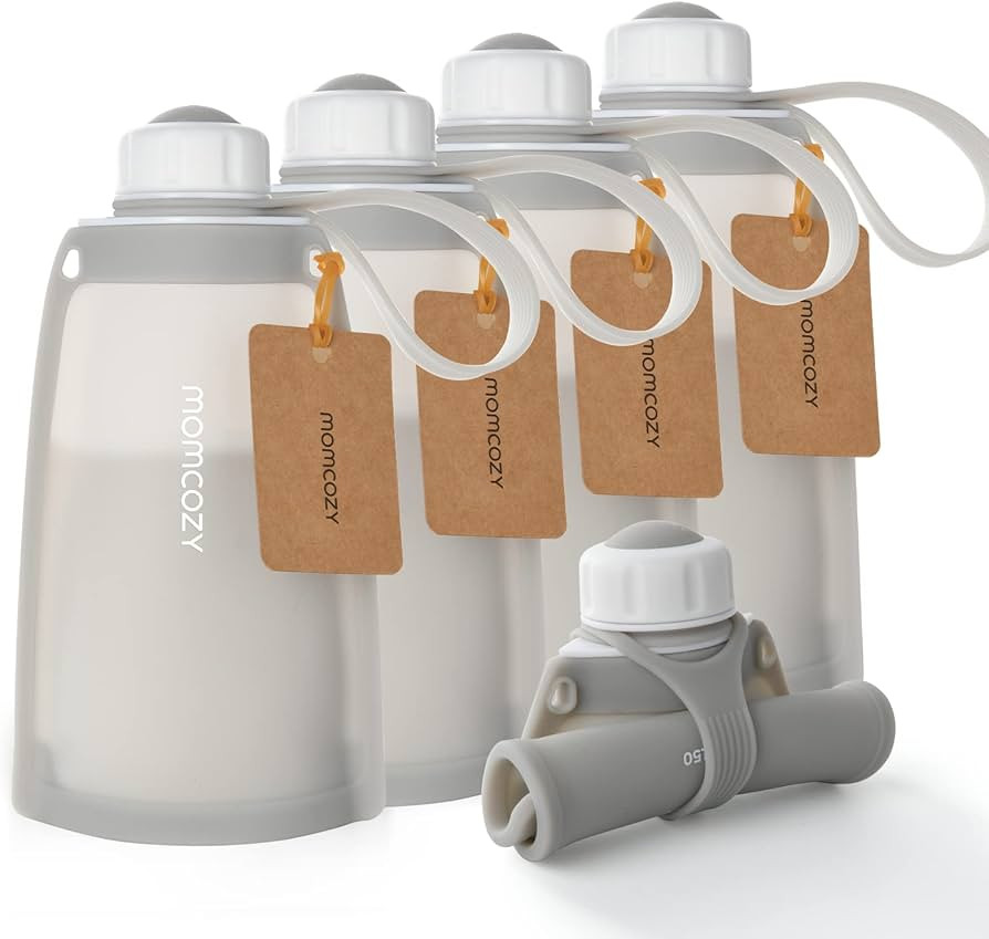 No Leak Momcozy Silicone Breastmilk Storage Bags, Reusable Breastmilk Freezer Storing Bags for Br... | Amazon (US)
