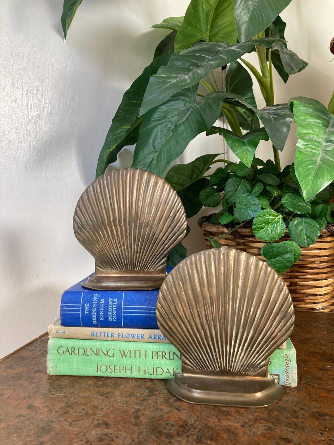Brass clam shell bookends | Etsy (US)