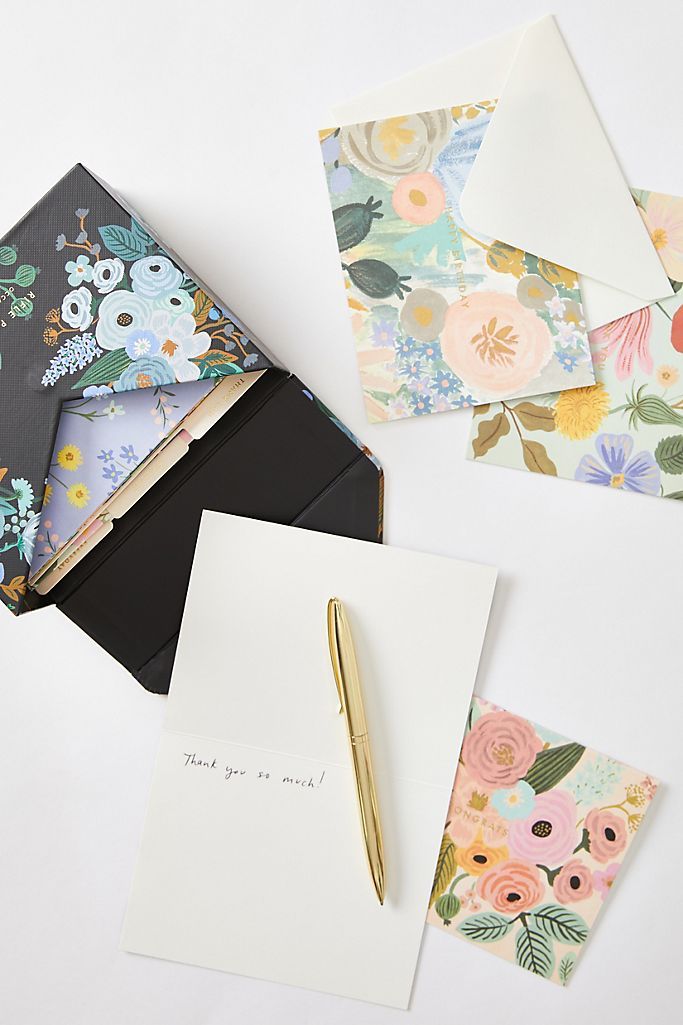 Rifle Paper Co. Floral Boxed Cards, Set of 15 | Anthropologie (US)
