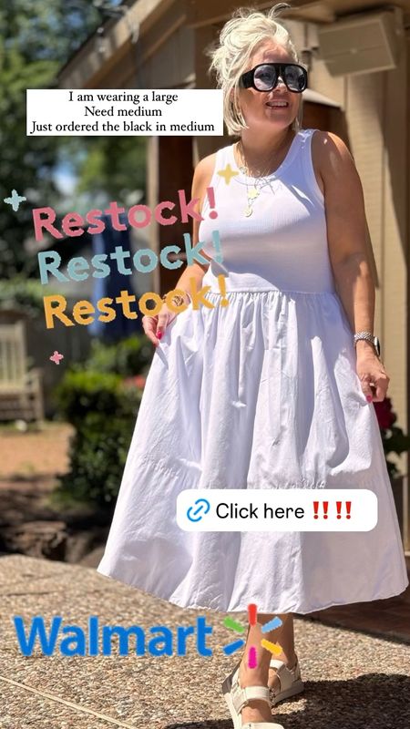 The best selling white tank dress from Walmart has sold out time and time again. It just restocked and I would run to grab it. I’m wearing and sharing a size large, but I’m sizing down to a medium



#LTKMidsize #LTKFindsUnder100 #LTKOver40