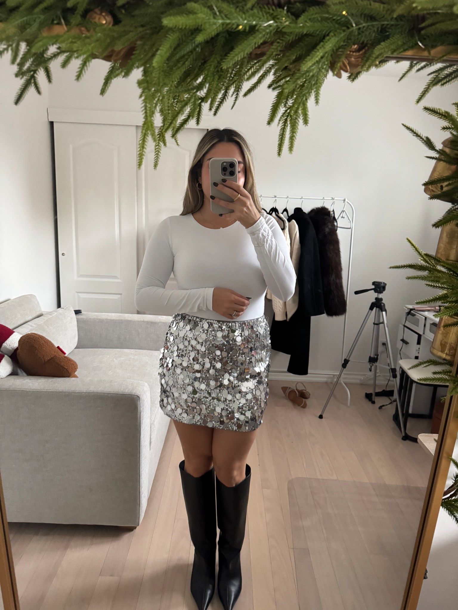 The perfect holiday sequin skirt ✨
This Abercrombie silver sequin mini is giving NYE energy, holiday party glam, and Christmas sparkle all in one — and it’s 25–50% off for Black Friday!

Pair it with knits, bodysuits, tights or heels for endless holiday outfit ideas. If you need a NYE look, Christmas party outfit, or festive girls-night outfit, this one is IT.

Shop before it sells out — Abercrombie sequins always go fast ✨🎄🔥

#LTKwinter #LTKholiday #LTKsale