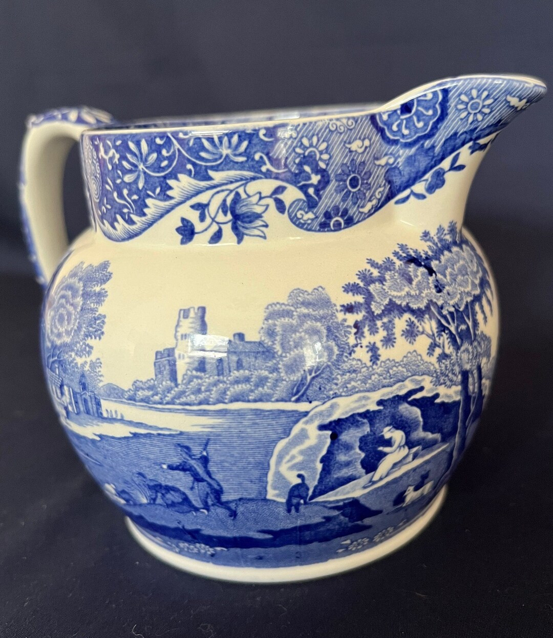 SPODE ITALIAN JUG. Italian Design From 19th Century. Blue and White Italian Pattern. Highly Colle... | Etsy (US)