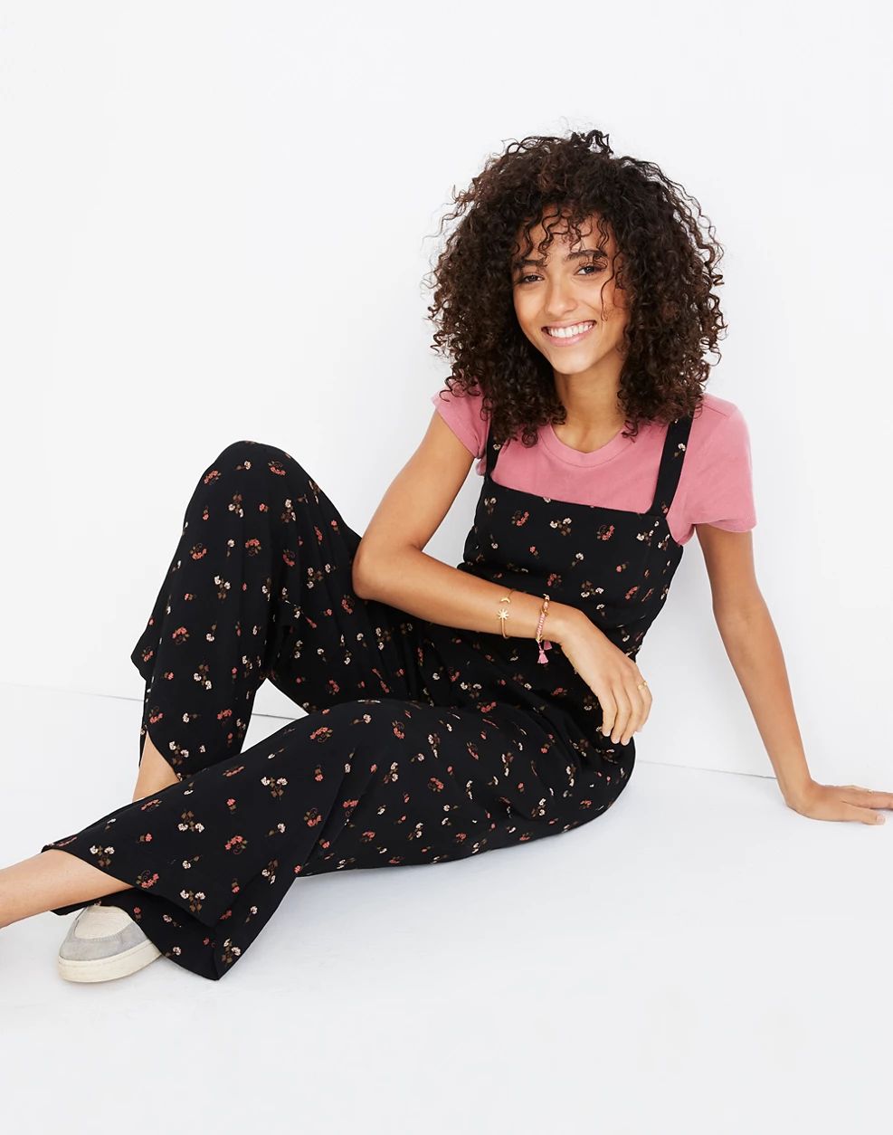 Smocked Crop Jumpsuit in Flower Toss | Madewell
