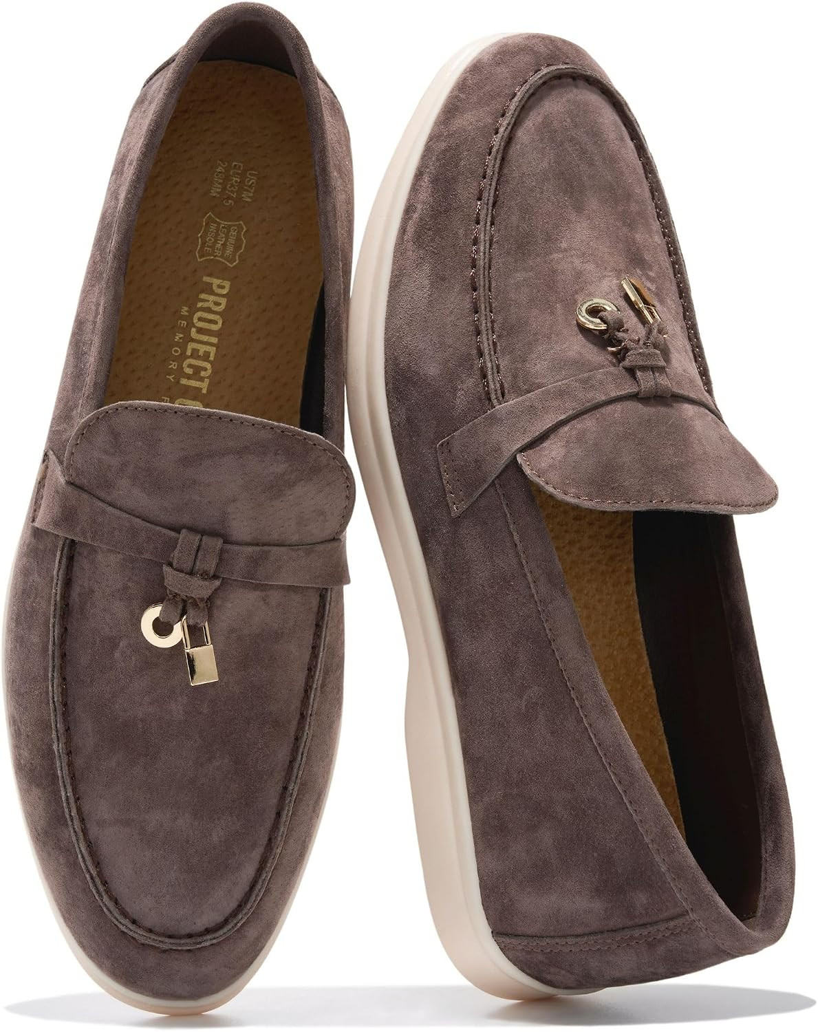 Project Cloud 100% Genuine Leather Loafers for Women Slip-on Womens Loafers | Amazon (US)