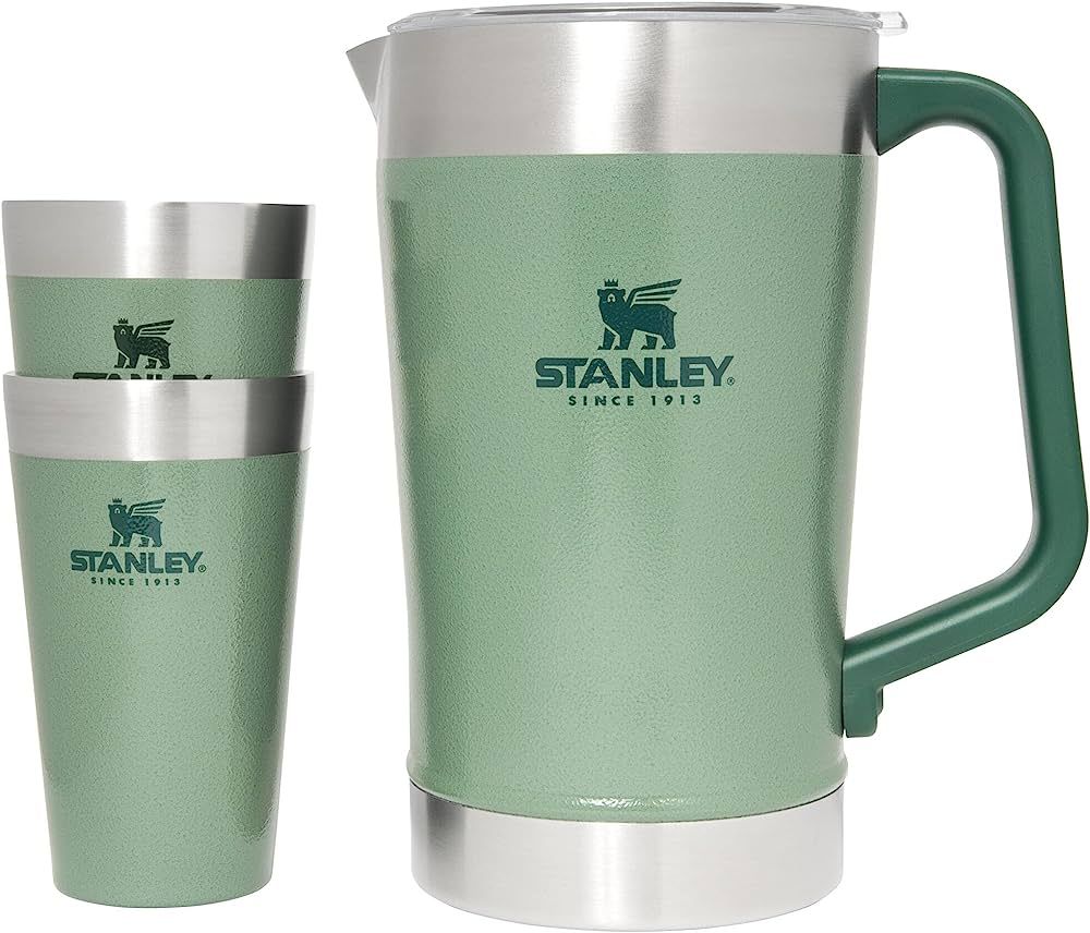 Stanley 10-10390-001 The Stay-Chill Classic Pitcher Set Hammertone Green 64OZ / 1.9L + 2 x 16OZ /... | Amazon (US)
