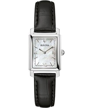 Bulova Women's Classic Two Hand Analog Black Leather Strap Watch | Dillard's | Dillard's