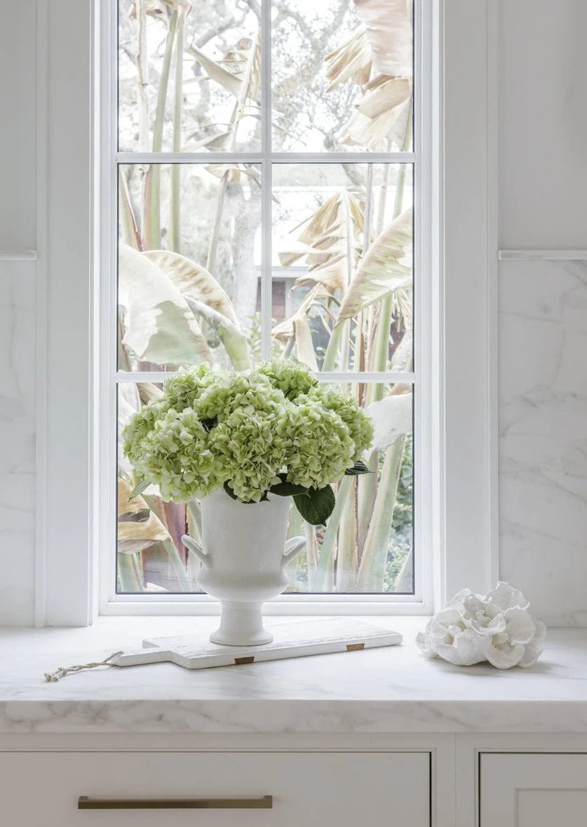 Artificial Flowers French Country Green Real Touch Hydrangea Stem - 18 | House of Turnberry