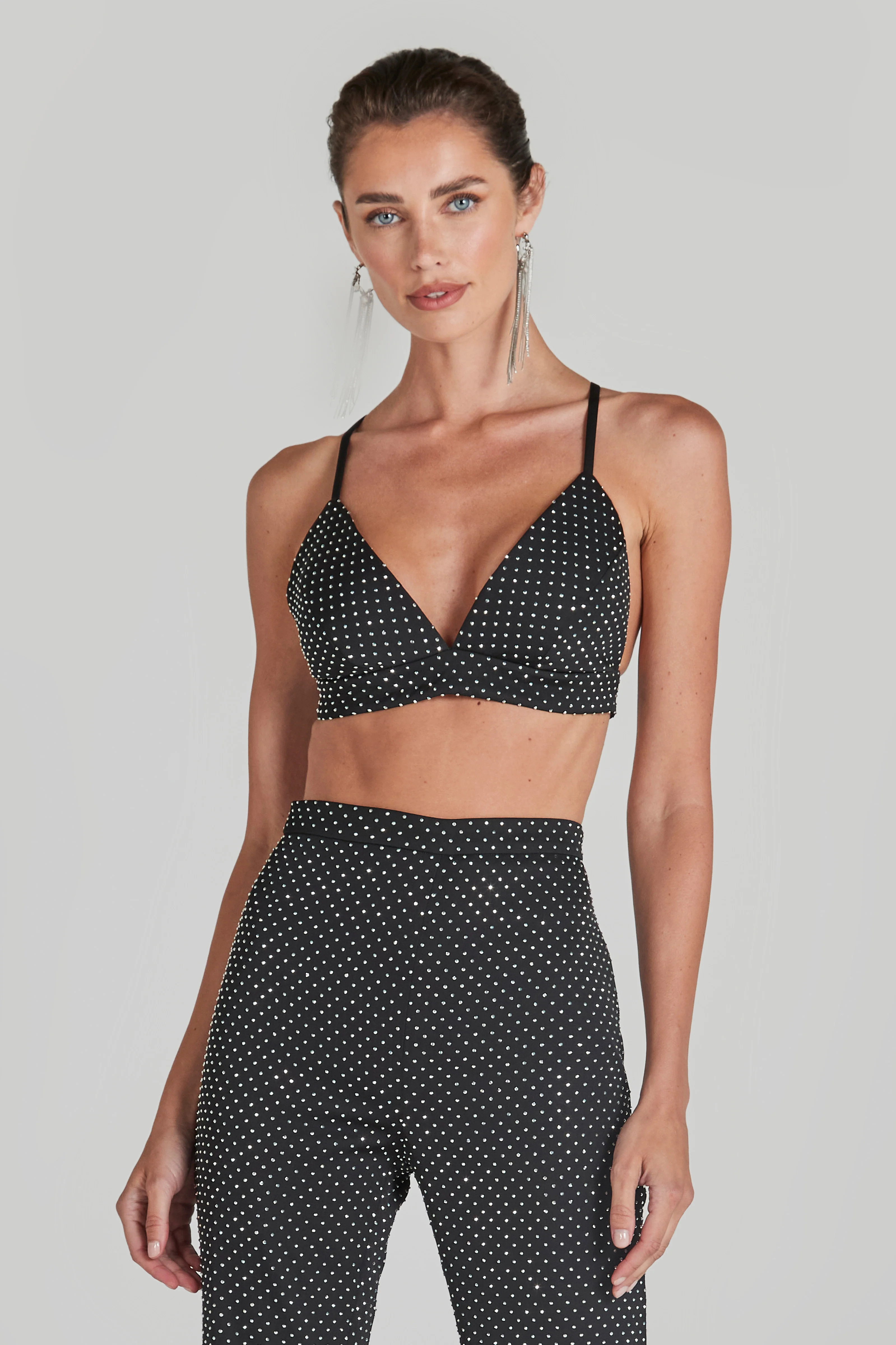 Kira Black Bra Top | Nadine Merabi