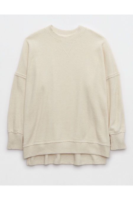 Aerie The Happiest Textured Oversized Sweatshirt | American Eagle Outfitters (US & CA)