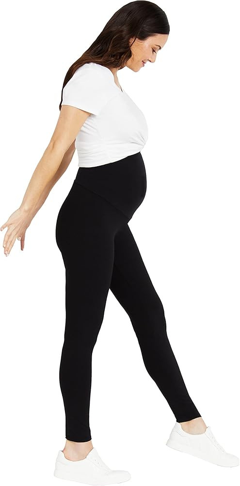 Motherhood Maternity Women's Essential Stretch Full Length Secret Fit Belly Leggings | Amazon (US)