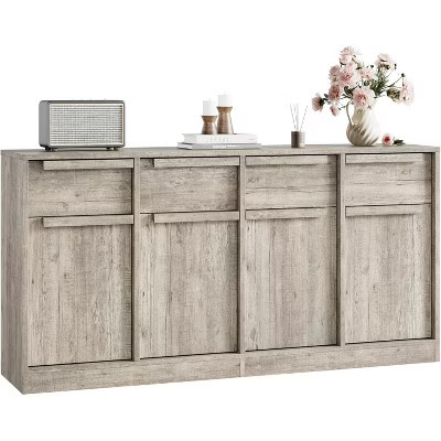 Modern Sideboard Buffet with 4 Drawers, 62.4 Inch Kitchen Dining Cabinet, Spacious Tabletop for Versatile Use and Ample Storage | Target