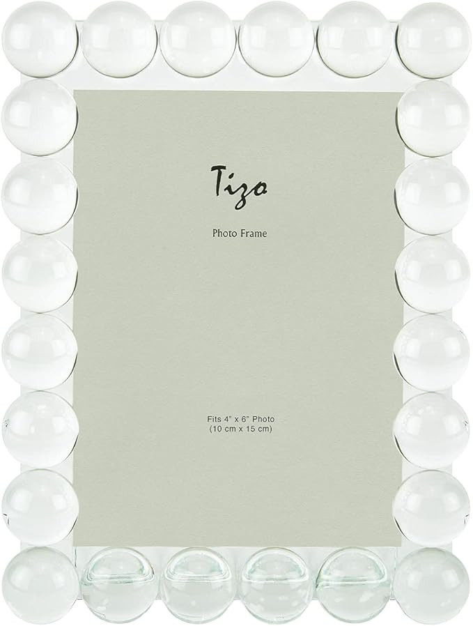 TIZO Design 4x6 Crystal Clear Glass Picture Frame, Boutique Quality Photo Frame (Single Row Bubbl... | Amazon (US)