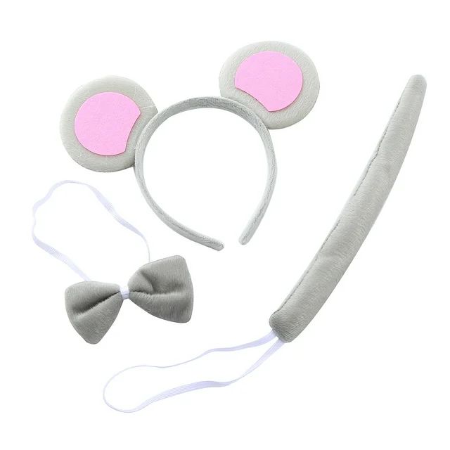 NUOLUX 2 Sets Halloween Mouse Headdress Mouse Tail And Ears Mouse Bowtie Set Mouse Costume Access... | Walmart (US)