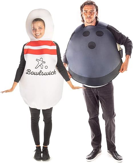 Bowling Ball & Pin Couples Costume - Funny Bowl Sport Halloween Outfits | Amazon (US)