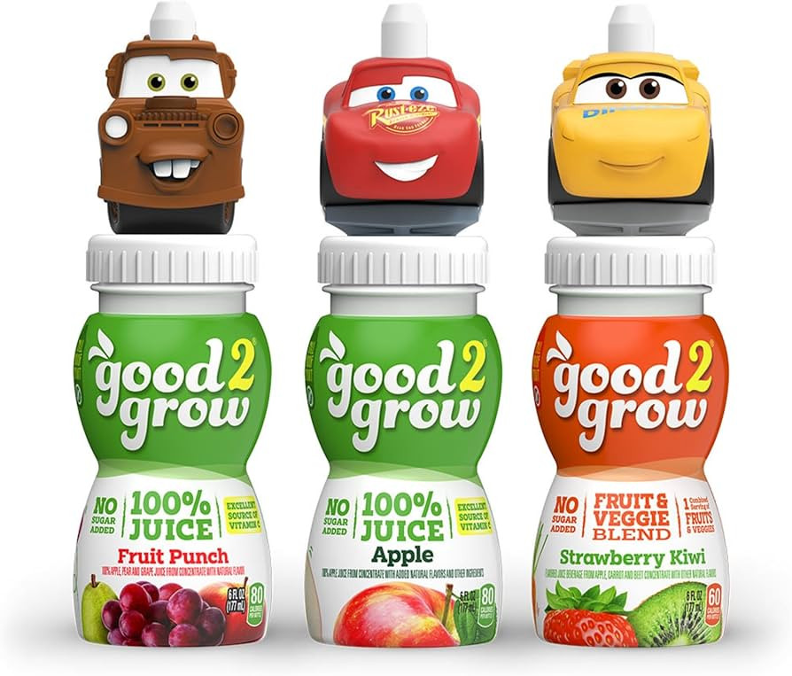 good2grow Cars 3 Flavor Fruit Juice Variety Packs (Apple, Fruit Punch, Strawberry Kiwi), 6oz Spil... | Amazon (US)