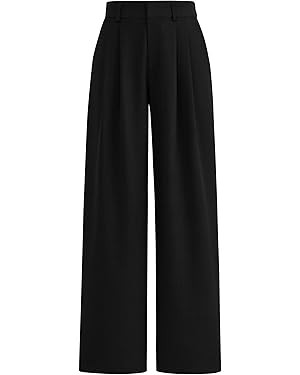 PRETTYGARDEN Women's Summer Work Pants Elastic High Waisted Straight Leg Business Casual Dressy T... | Amazon (US)