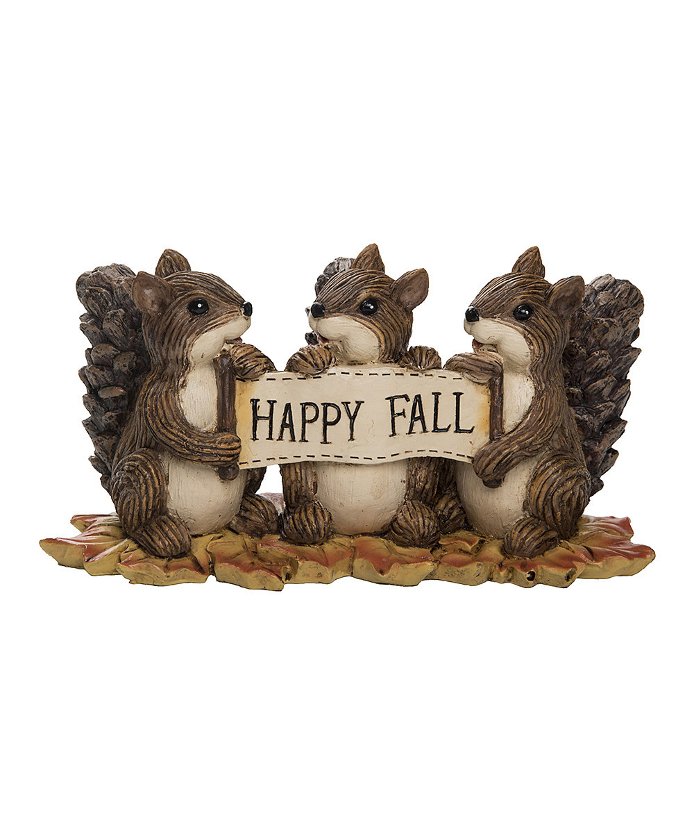 Transpac Statuaries - 'Happy Fall' Sharing Squirrels Figurine | Zulily