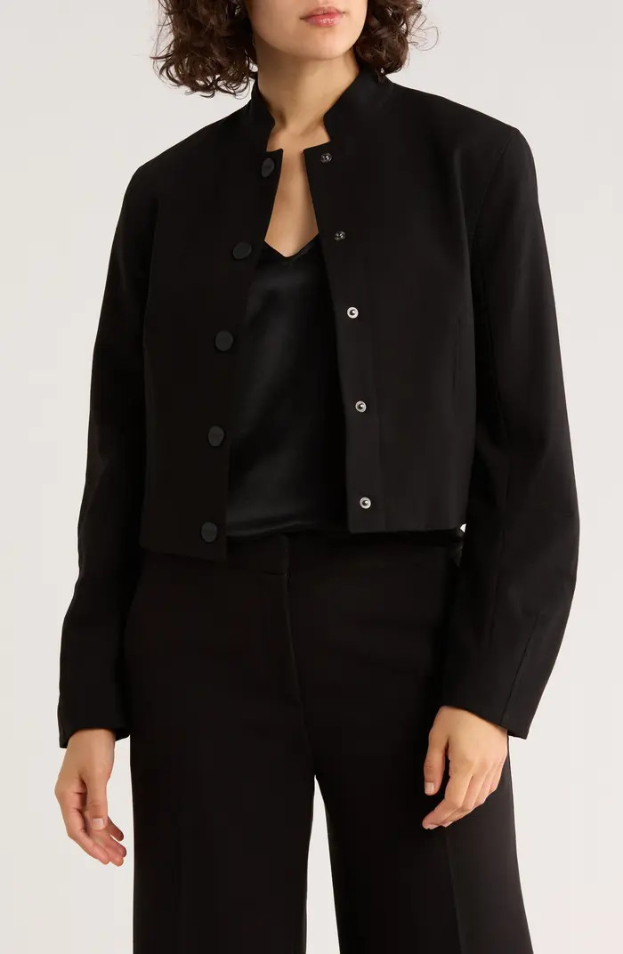 DKNY Button Front Cropped Jacket | Nordstromrack | Nordstrom Rack