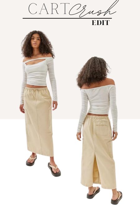 Urban Outfitters beige cargo midi skirt, summer trends, resort wear, cart crush edit 

#LTKFind #LTKunder100 #LTKstyletip
