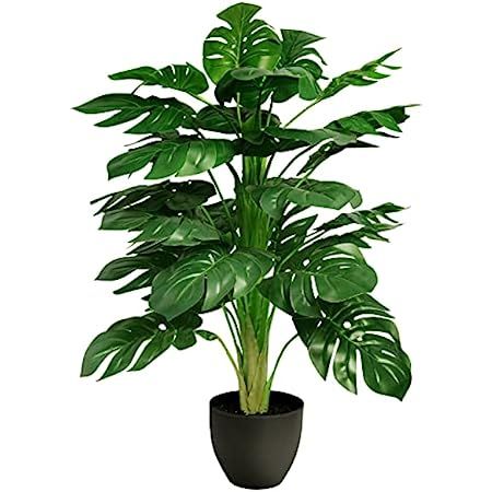 Artificial Monstera Deliciosa Fake Plants 34" Tropical Realistic Faux Plants ,Faux Palm Plants Tree  | Amazon (US)