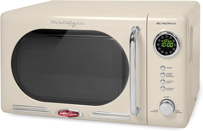 Nostalgia Retro Compact Countertop Microwave Oven 0.7 Cu. Ft. 700-Watts with LED Digital Display,... | Amazon (US)