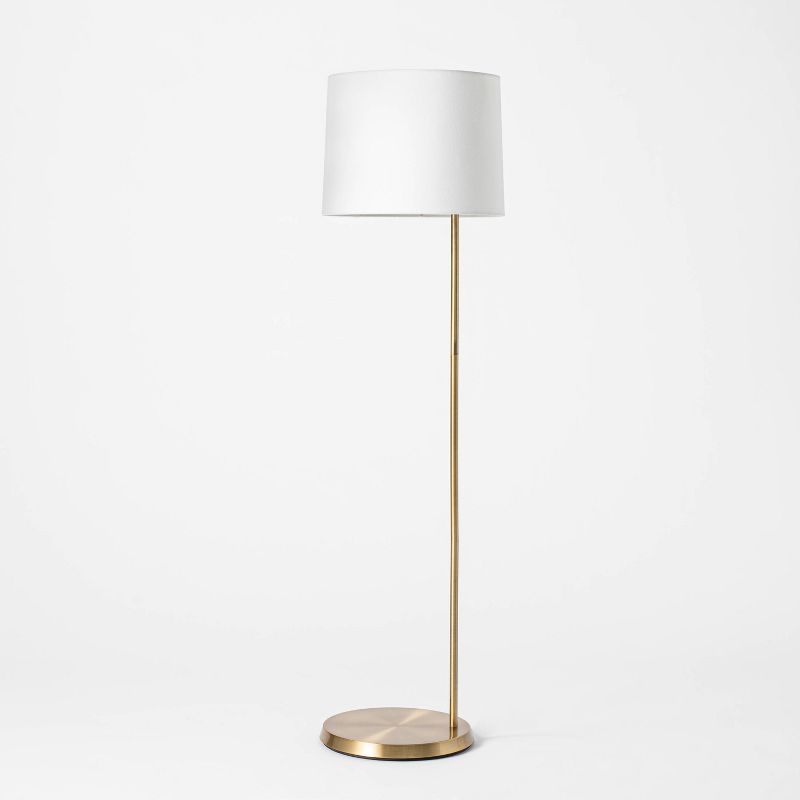 Offset Base Floor Lamp (Includes LED Light Bulb) Brass - Threshold&#8482; designed with Studio Mc... | Target