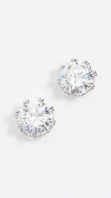 Round CZ Stud Earrings | Shopbop