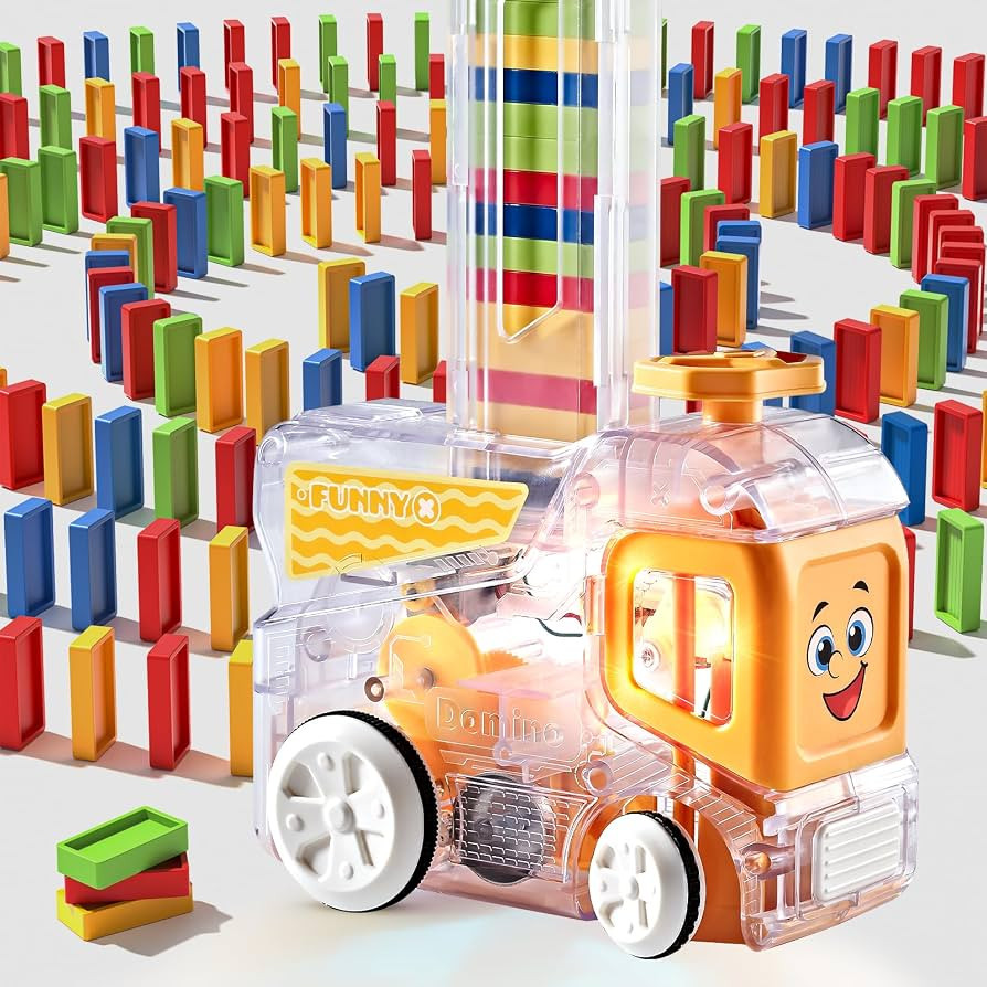 Upgraded Automatic Domino Train with 180 Dominos,Toys for Boys 4-6,STEM Toys for 5 Years Old,Chri... | Amazon (US)