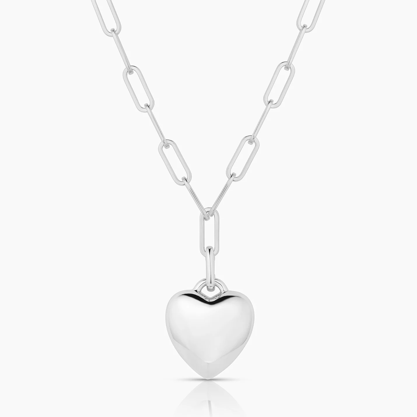 Aurelie Puffy Heart Clip Necklace | THATCH