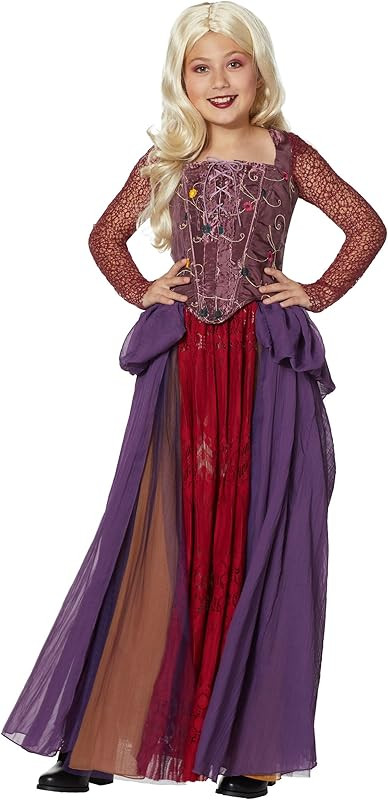 Spirit Halloween Tween Sarah Sanderson The Signature Collection Hocus Pocus Costume | Officially Lic | Amazon (US)