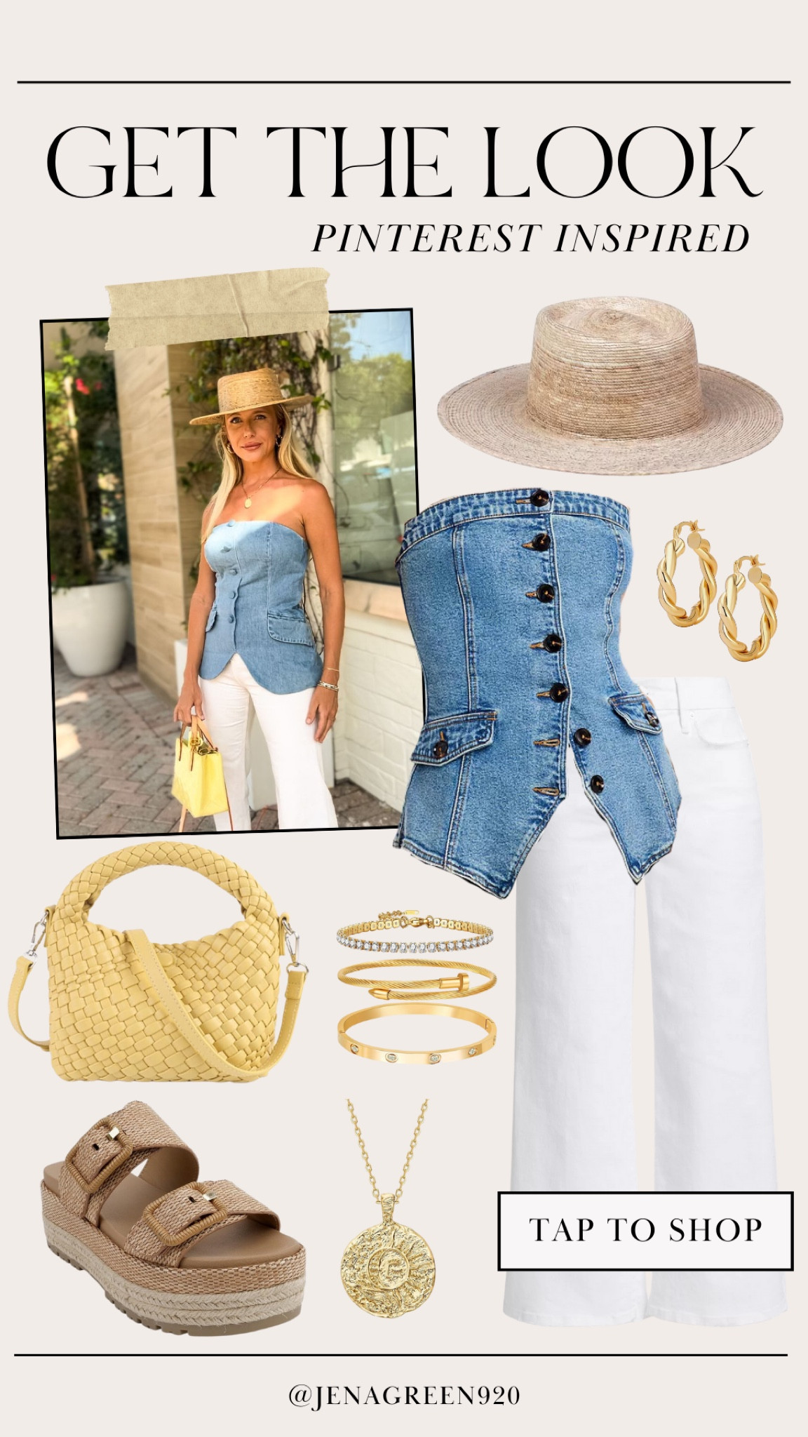 Pinterest Inspired Outfit | Denim Vest | White Jeans | Lack of Color Boater Hat | Summer Outfit | Sophisticated Summer Outfit | Girls Brunch 

#LTKstyletip #LTKfindsunder100

#LTKSeasonal