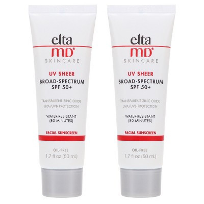 EltaMD UV Sheer Broad-Spectrum SPF 50+ Facial Sunscreen 1.7 oz 2 Pack | Target