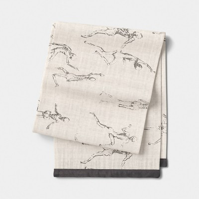 72"x14" Halloween Skeletons Table Runner Cream - Threshold™" | Target