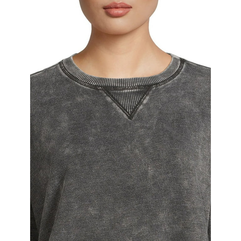 No Boundaries Juniors' Washed Crewneck Sweatshirt, Sizes XS-XXXL | Walmart (US)
