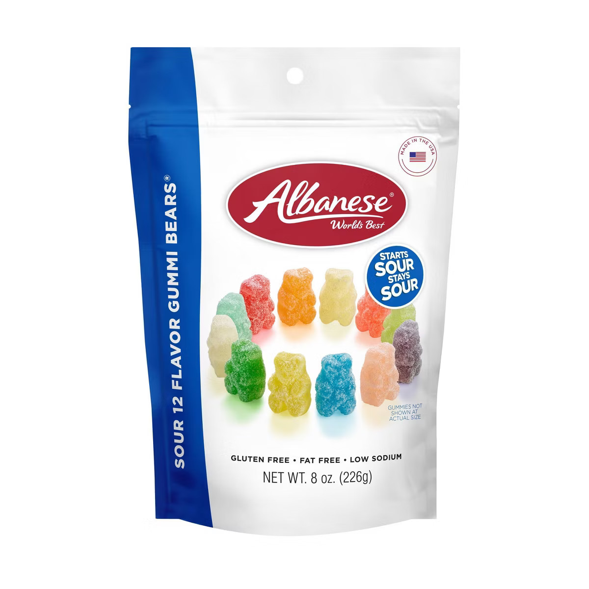 Albanese World's Best Sour 12 Flavor Gummi Bears Candy - 8oz | Target