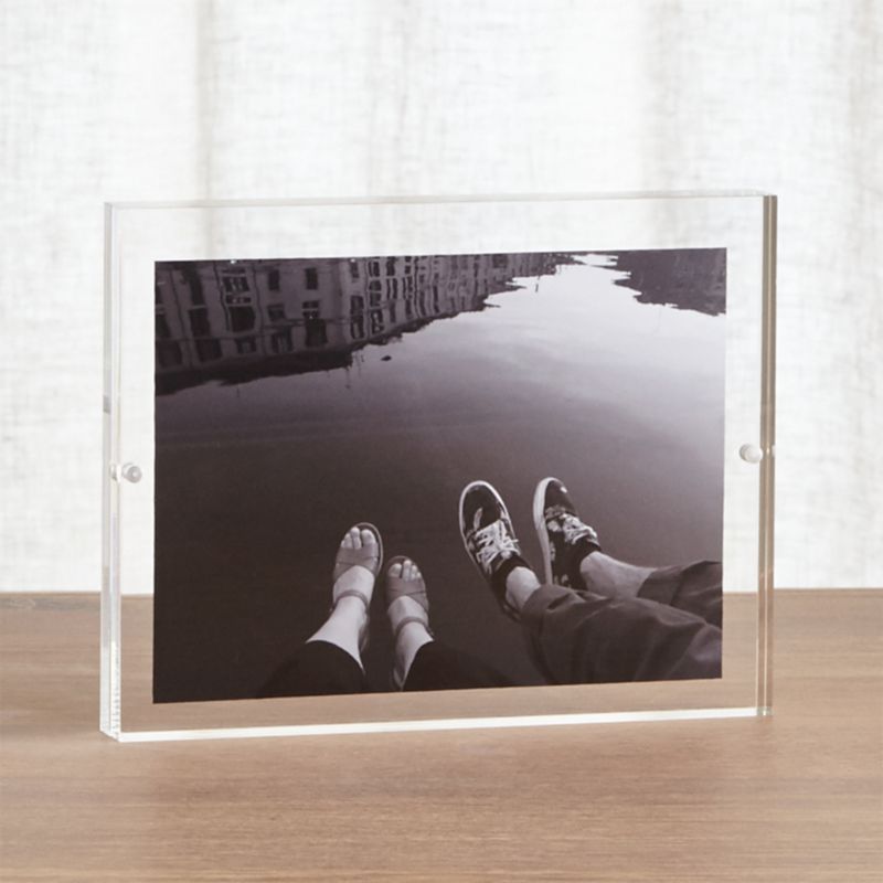 Acrylic 6x8 Block Picture Frame + Reviews | Crate and Barrel | Crate & Barrel