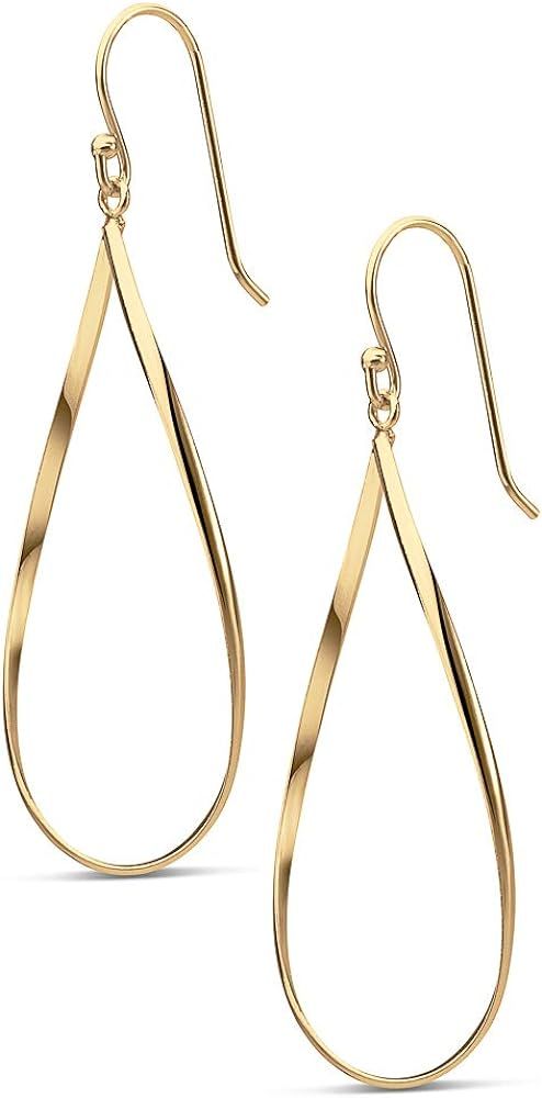 HIGHSTREET 925 Sterling Silver or 14K Gold Plated Sterling Silver Teardrop Earrings for Women | H... | Amazon (US)